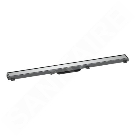 Hansgrohe RainDrain Match - Caniveau de douche linéaire avec grille en inox 900, avec cadre réglable en hauteur, chrome 56040000