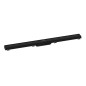 Hansgrohe RainDrain Match - Caniveau de douche linéaire avec grille en inox 900, avec cadre réglable en hauteur, noir mat