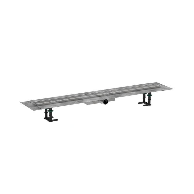 Hansgrohe RainDrain Compact - Caniveau de douche 100 cm, avec grille, acier inoxydable brossé 56170800