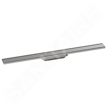 Hansgrohe RainDrain Original - Caniveau de douche linéaire 80 cm, avec grille, acier inoxydable brossé 56198800