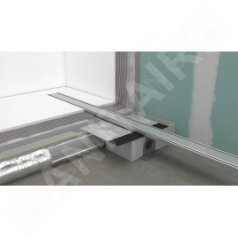 Hansgrohe RainDrain Original - Caniveau de douche linéaire 80 cm, avec grille, acier inoxydable brossé 56198800