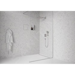 Hansgrohe RainDrain Original - Caniveau de douche linéaire 90 cm, avec grille, acier inoxydable brossé 56199800
