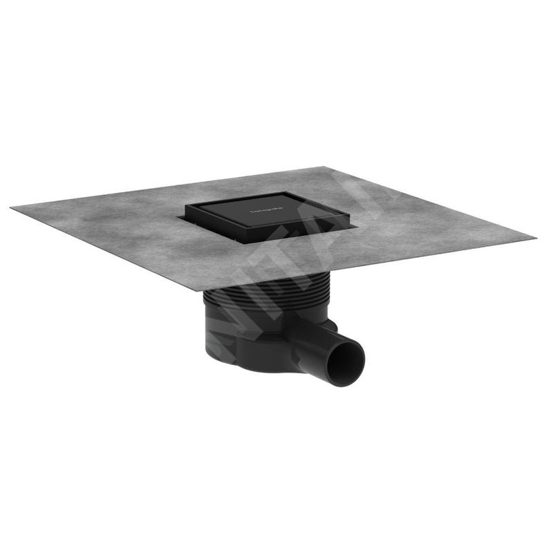 Hansgrohe RainDrain Brilliance - Bonde de sol, 10 x 10 cm, noir mat 56250670