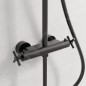 Steinberg 250 - Set de douche avec thermostat, diamètre 200 mm, noir mat 250 2721 S Steinberg 250 - Set de douche avec thermostat, diamètre 200 mm, noir mat 250 2721 S