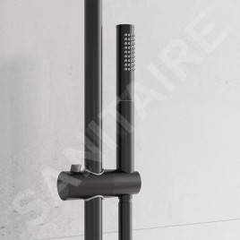 Steinberg 250 - Set de douche avec thermostat, diamètre 200 mm, noir mat 250 2721 S