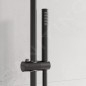 Steinberg 250 - Set de douche avec thermostat, diamètre 200 mm, noir mat 250 2721 S Steinberg 250 - Set de douche avec thermostat, diamètre 200 mm, noir mat 250 2721 S