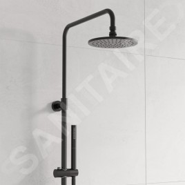 Steinberg 250 - Set de douche avec thermostat, diamètre 200 mm, noir mat 250 2721 S
