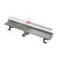 Alcadrain Douchegoten - Caniveau de douche Fit and Go Wall 850 mm, grille incluse, inox APZ23-DOUBLE9-850