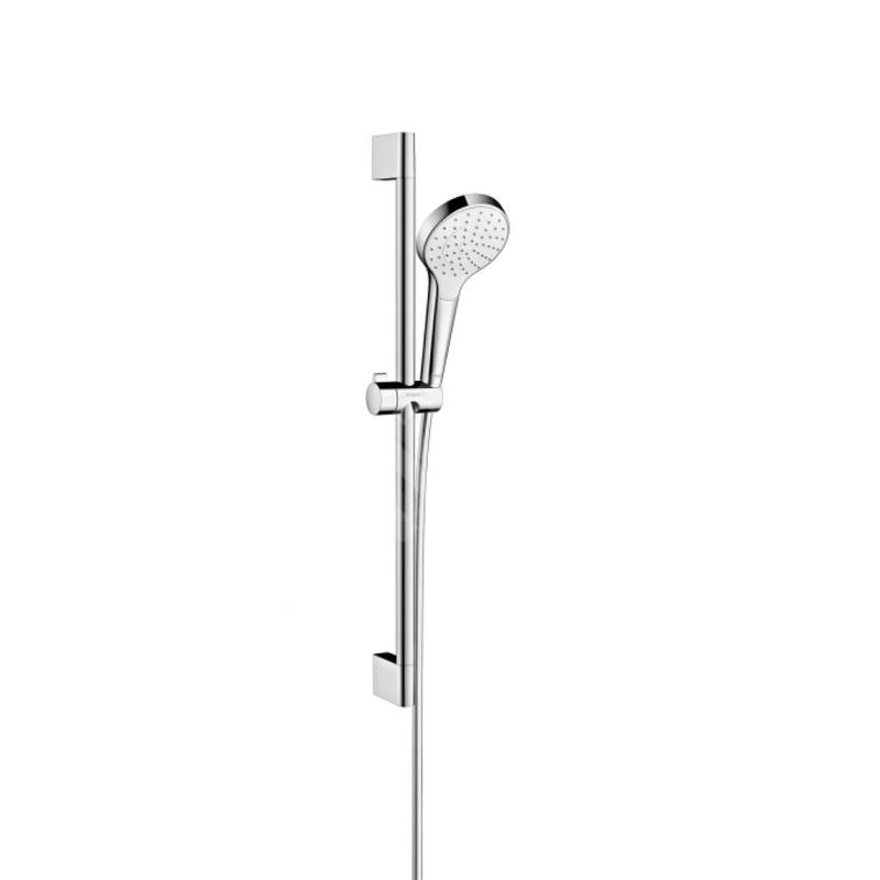 Hansgrohe Croma Select S - Set de douche 1 jet EcoSmart 9 l/min 0,65m, blanc/chrome 26565400