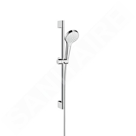Hansgrohe Croma Select S - Set de douche 1 jet EcoSmart 9 l/min 0,65m, blanc/chrome 26565400