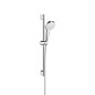 Hansgrohe Croma Select S - Set de douche 1 jet EcoSmart 9 l/min 0,65m, blanc/chrome 26565400