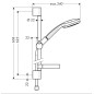 Hansgrohe Croma 100 - Set douchette Multi 3 jets / barre murale Unica'S 0,65 m, chrome 27775000