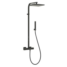 Sapho Dimy - Set de douche 250x250 mm, avec thermostat, noir mat DM322BL