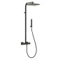 Sapho Dimy - Set de douche 250x250 mm, avec thermostat, noir mat DM322BL