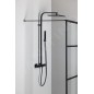 Sapho Dimy - Set de douche 250x250 mm, avec thermostat, noir mat DM322BL