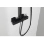 Sapho Dimy - Set de douche 250x250 mm, avec thermostat, noir mat DM322BL