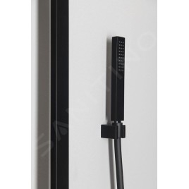 Sapho Dimy - Set de douche 250x250 mm, avec thermostat, noir mat DM322BL