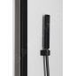 Sapho Dimy - Set de douche 250x250 mm, avec thermostat, noir mat DM322BL