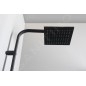 Sapho Dimy - Set de douche 250x250 mm, avec thermostat, noir mat DM322BL