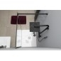 Sapho Dimy - Set de douche 250x250 mm, avec thermostat, noir mat DM322BL