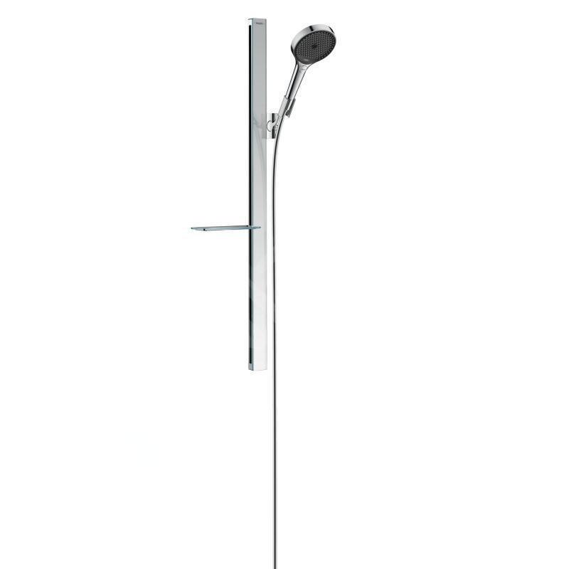 Hansgrohe Rainfinity - Ensemble de pommeau de douche 130, 3jet, barre de douche 900 mm et flexible, EcoSmart, chrome 27672000