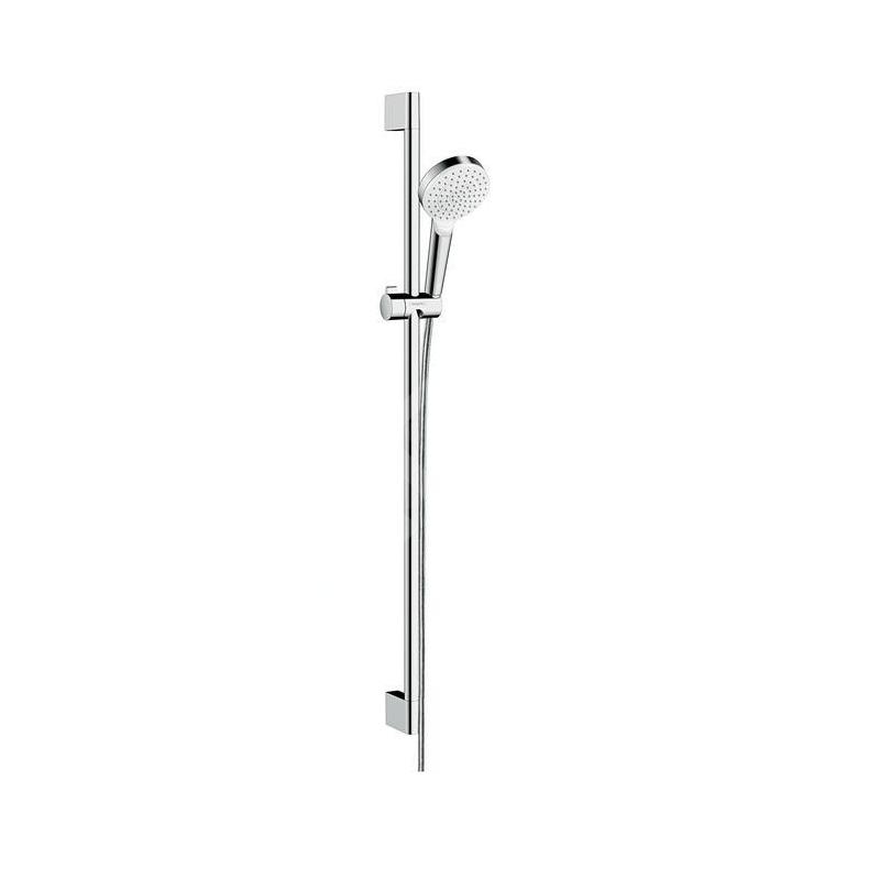 Hansgrohe Crometta - Set de douche 100, barre de douche 900 mm, blanc / chrome 26537400