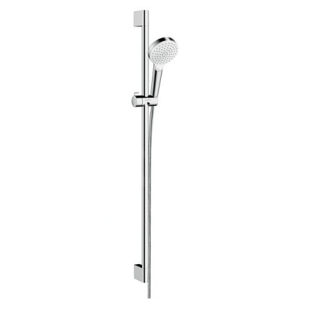 Hansgrohe Crometta - Set de douche 100, barre de douche 900 mm, blanc / chrome 26537400