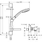 Hansgrohe Croma 100 - Set de douche Vario avec thermostat, 3 jets, chrome 27034000 Hansgrohe Croma 100 - Set de douche Vario avec thermostat, 3 jets, chrome 27034000