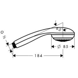 Hansgrohe Crometta 85 - Douchette, 1 jet, chrome 28585000