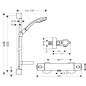 Hansgrohe Croma 100 - Set de douche avec thermostat, douchette Croma 100 Multi, chrome 27086000 Hansgrohe Croma 100 - Set de douche avec thermostat, douchette Croma 100 Multi, chrome 27086000