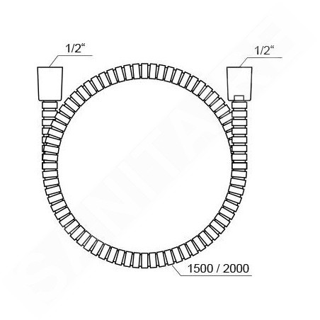 Ravak Douches - Flexible de douche 1500 mm, chrome brillant X07P340