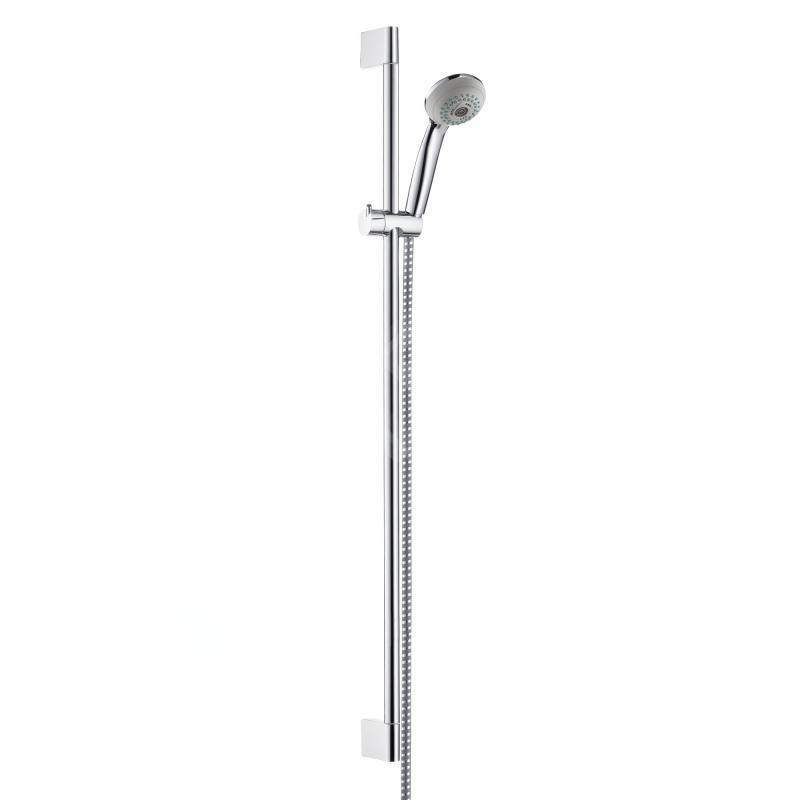 Hansgrohe Crometta 85 - Set de douche Multi 3 jets/barre murale Unica’Crometta 0,90 m, chrome 27766000