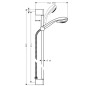 Hansgrohe Crometta 85 - Set de douche Multi 3 jets/barre murale Unica’Crometta 0,90 m, chrome 27766000