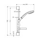 Hansgrohe Croma 100 - Set de douche Mono, 1 jet, chrome 27724000