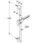 Kludi Freshline - Set pommeau de douche, flexible et barre de 600 mm, chrome 6783005-00