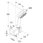 Kludi Logo - Douchette avec support et flexible, chrome 6867005-00