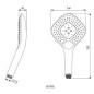 Ideal Standard Idealrain Evo Jet - Douchette manuelle Diamond 134 mm, 3 jets, chrome B1760AA