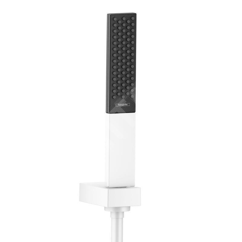 Hansgrohe Rainfinity - Ensemble de pommeau de douche 130, support de douchette et flexible 1,6 m, blanc mat 26856700