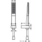 Hansgrohe Rainfinity - Ensemble de pommeau de douche 130, support de douchette et flexible 1,6 m, blanc mat 26856700
