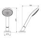Hansa Activejet - Tête de douche pour bord de baignoire, chrome 53249440 Hansa Activejet - Tête de douche pour bord de baignoire, chrome 53249440