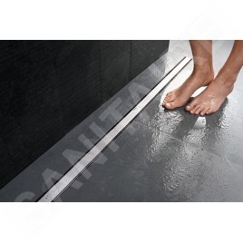 Geberit CleanLine - Canivelle de douche en inox 80, 300-1300 mm, champagne poli / brossé 154.441.39.1