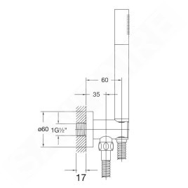 Steinberg 100 - Ensemble de pommeau de douche, support et flexible, or rose 100 1670 RG