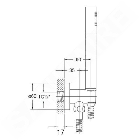 Steinberg 100 - Ensemble de pommeau de douche, support et flexible, or rose 100 1670 RG