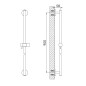 Steinberg 100 - Barre de douche, 900 mm, chrome 100 1623