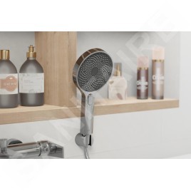 kielle Oudee - Set tête de douche, barre et flexible, chrome / noir 20402SE0