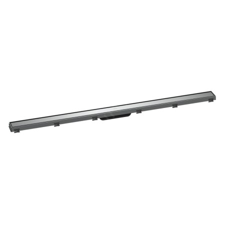 Hansgrohe RainDrain Match - Caniveau de douche linéaire avec grille en inox 1200, avec cadre réglable en hauteur, chrome