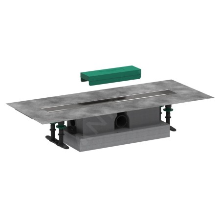 Hansgrohe uBox universal - Ensemble complet pour caniveaux de douche linéaires 600, pour installation standard, inox 56022180
