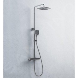 Ravak 10° Free - Set de douche TD F 091.00 / 150 avec thermostat, 250 mm, chrome X070141