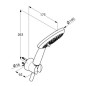Kludi Freshline - Set de douche 140, 3 jets, blanc/chrome 6795091-00