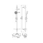 Hansa Micra - Set de douche avec thermostat, 3 jets, chrome 48150171 Hansa Micra - Set de douche avec thermostat, 3 jets, chrome 48150171